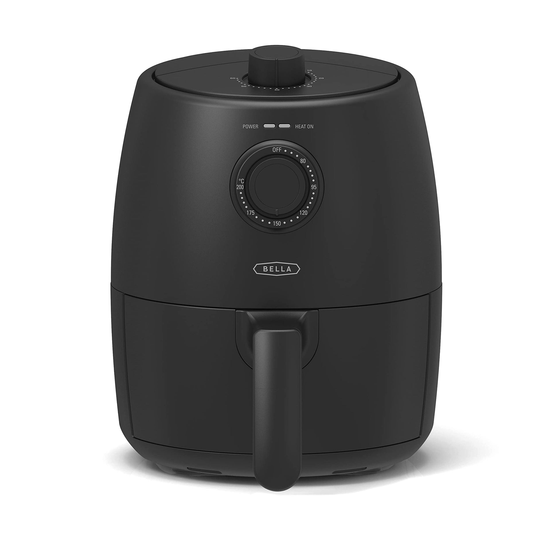 bella Heißluftfritteuse 1.9L, 5-in-1 kompakts multicooker, nelīmējoša virsma, trauku mazgājamā mašīna, matēta melna