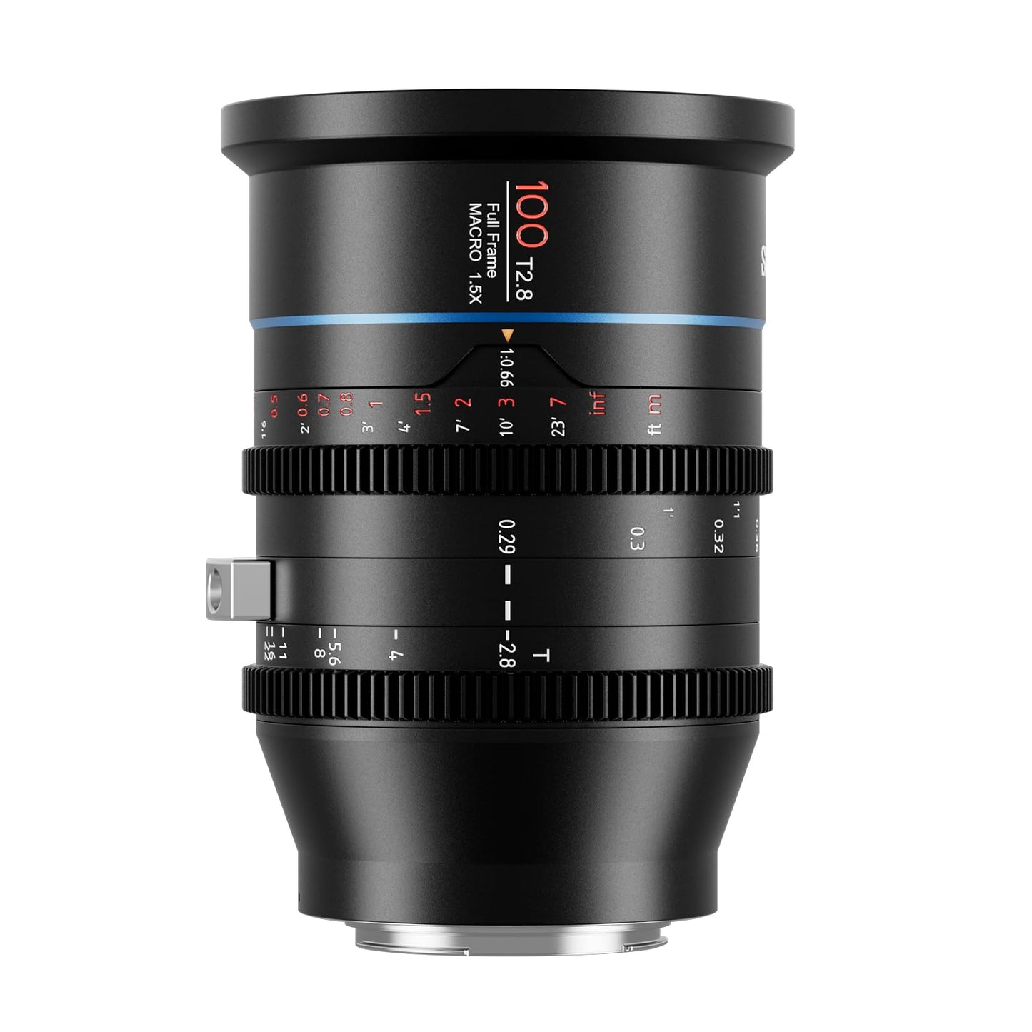SIRUI 100 mm Jupiter makro T2.8 pilna kadra cine prime objektīvs, EF-mount kamerām, saderīgs ar BMPCC-6k, BMPCC-6k-pro, EOS C300 Mark III, EOS C500 Mark II, profesionāls EF-mount objektīvs