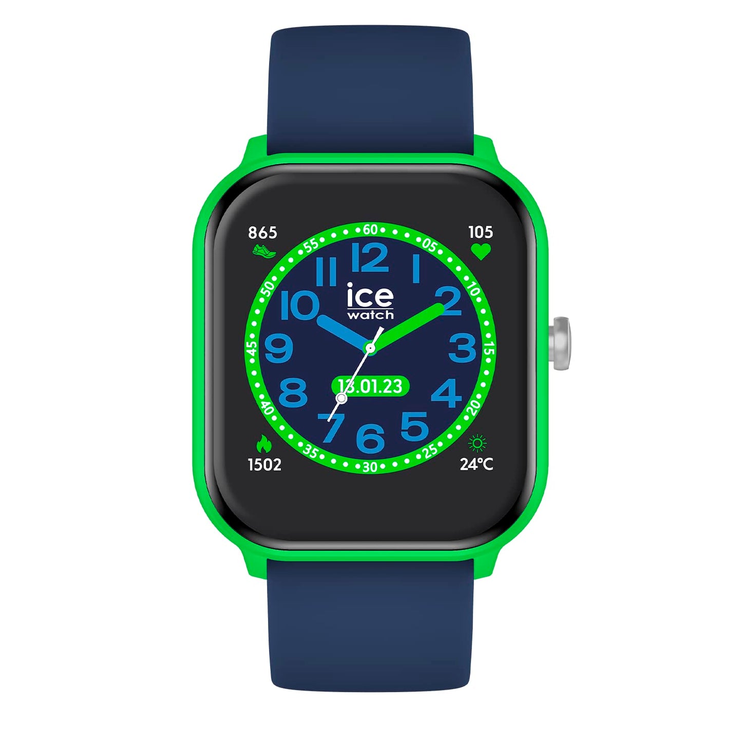 ICE-WATCH IW021876 - Ice-Smart Junior Green Blue - vibrant kids' watch with adjustable strap and water resistance.