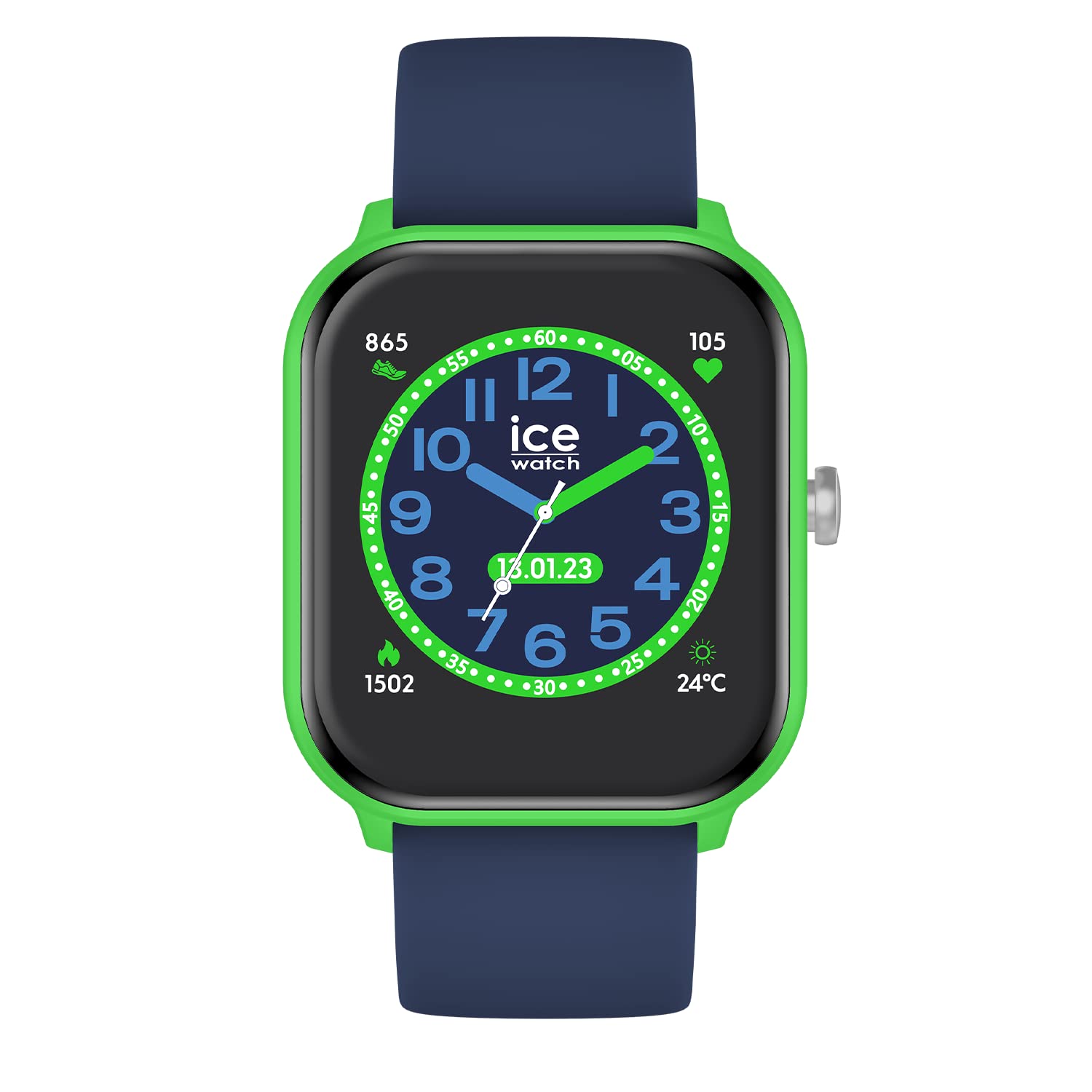 ICE-WATCH IW021876 - Ice-Smart Junior Green Blue - vibrant kids' watch with adjustable strap and water resistance.