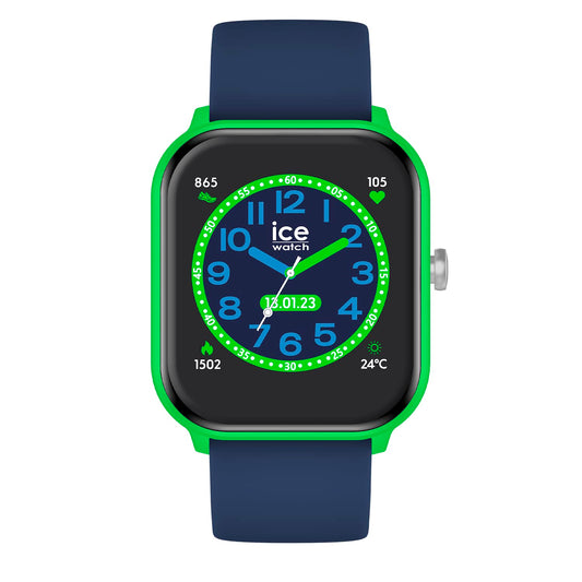 ICE-WATCH IW021876 - Ice-Smart Junior Green Blue - vibrant kids' watch with adjustable strap and water resistance.