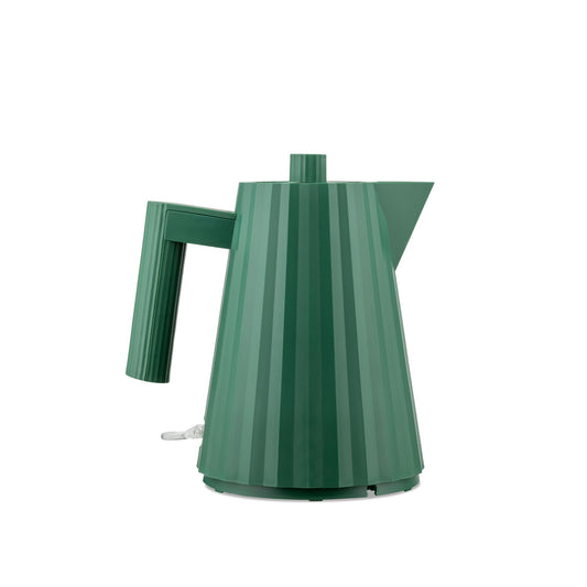 Alessi Plissé MDL06/1 GR - Dizaina elektriskā tējkanna, 2400 W, 100 cl, zaļa, izgatavota no termoplastiskas sveķiem.