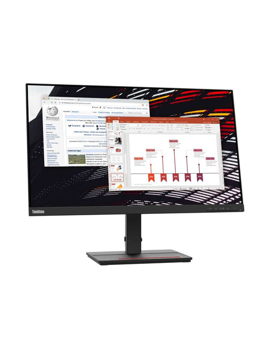 Lenovo ThinkVision S24e-20 - 24" Full HD LED monitor, 1920x1080, VA panel, 250 cd/m², HDMI, VGA, Raven Black.