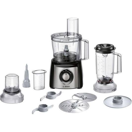 Bosch MCM3501M virtuves mašīna MultiTalent 3, 800 vati, melna/nerūsējošais tērauds