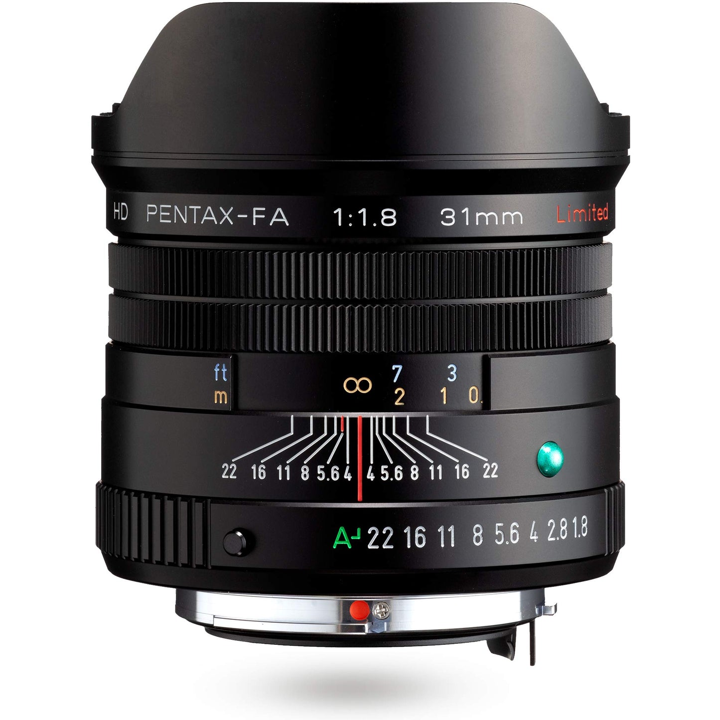 Pentax PENTAX-FA 31mmF1.8 Limited melns plaša leņķa objektīvs ar jaudīgu HD pārklājumu, PENTAX K sistēmai ar 35 mm pilna formāta sensoru, 20210