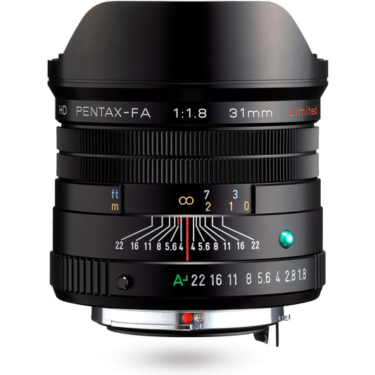Pentax PENTAX-FA 31mmF1.8 Limited melns plaša leņķa objektīvs ar jaudīgu HD pārklājumu, PENTAX K sistēmai ar 35 mm pilna formāta sensoru, 20210