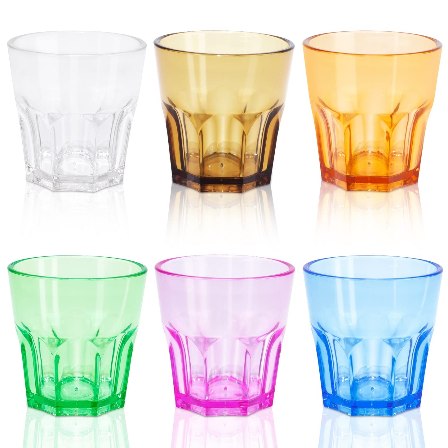 Krāsaini plastmasas bērnu krūzītes, 6 gab., atkārtoti lietojamas, 160 ml, izturīgas, mazgājamas trauku mazgājamajā mašīnā