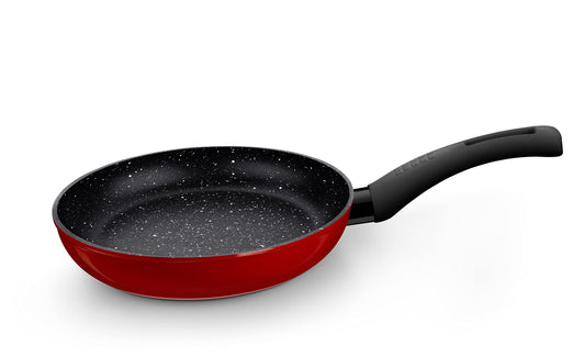BRA A121564 Titan - 26 cm nonstick frying pan, PFOA-free, suitable for all stovetops including induction, black/red.