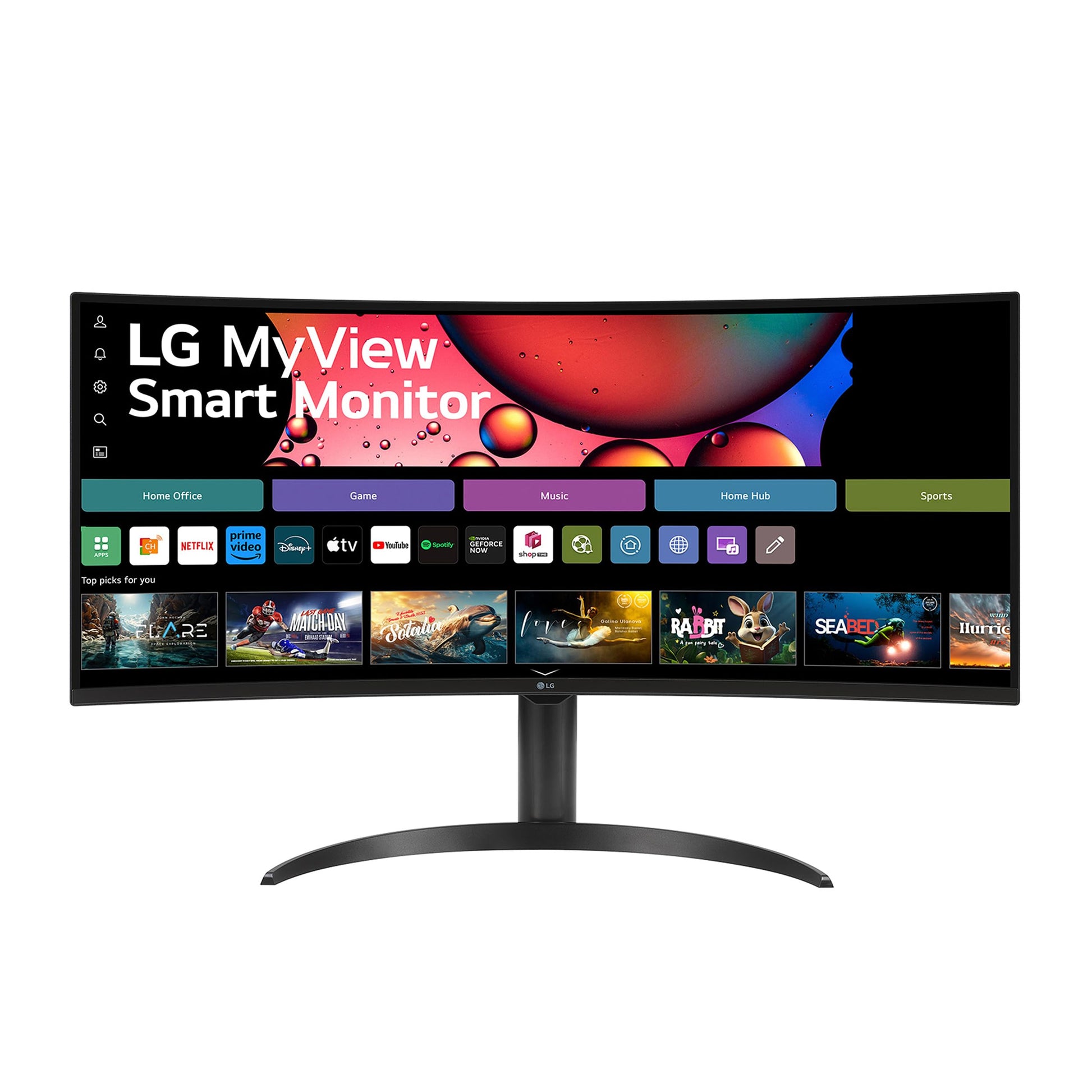 LG 34SR65QC-B UltraWide QHD Monitor - 34", 3440x1440, 21:9, 5ms GtG, 100Hz, webOS, Flicker Safe, Black