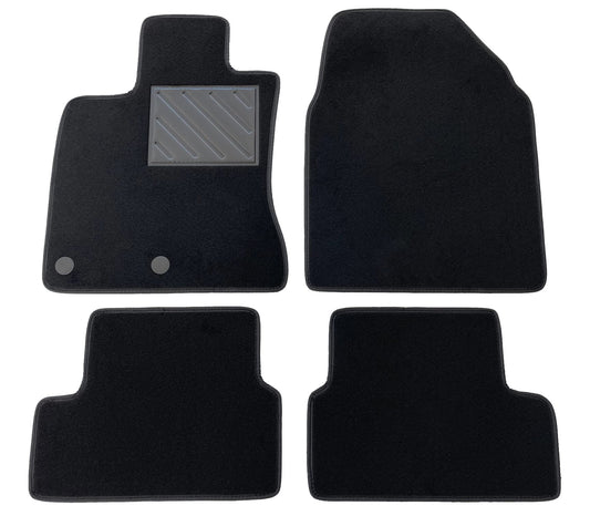 Paklājiņi Nissan Qashqai 2006-2014, pēc pasūtījuma, neslīdoši, PVC papēžu aizsargi, stiprinājumi, melni