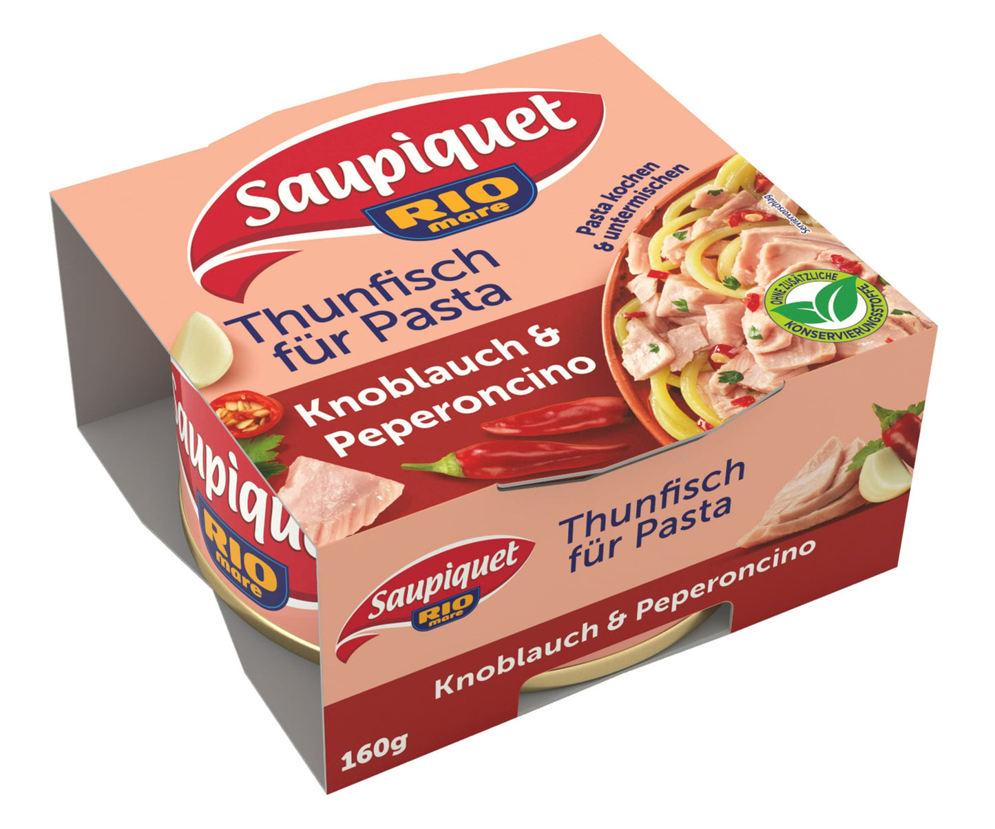 Tunzivs makaroniem ar ķiplokiem un peperoncino