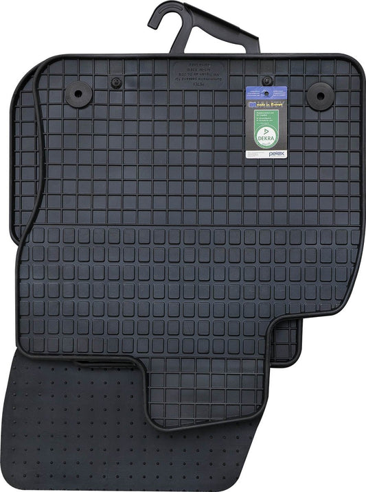 PETEX 63810 gumijas paklājiņu komplekts melns 4 daļās