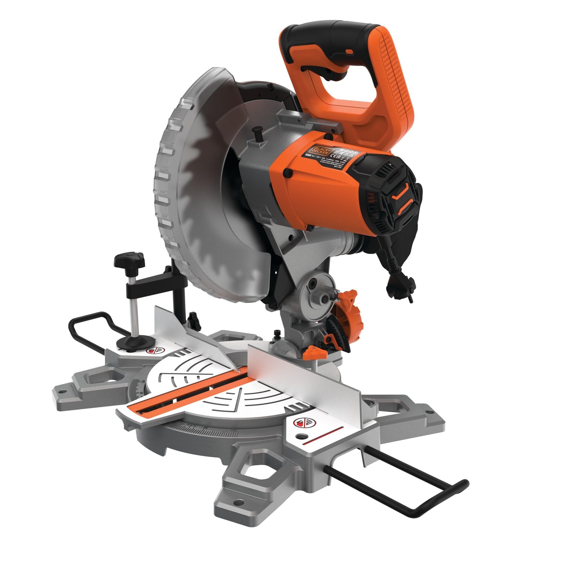 BLACK+DECKER 1500W kapu un leņķa zāģis - 60 mm griešanas dziļums, 120 mm platums, fiksēti leņķi, putekļu maiss, zāģa asmens