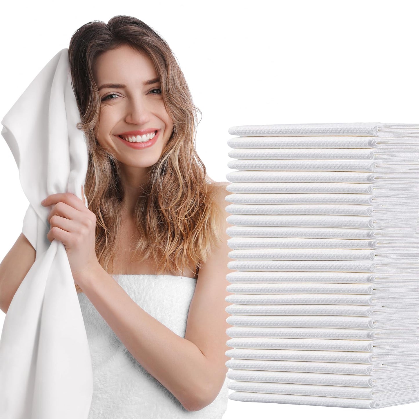 Vienreizlietojamie dvieļi Luriseminger 50 gab. 40 x 80cm, 70g/㎡ – vienreizējie dvieļi kosmētikai, frizētavām, skaistumkopšanas saloniem, saunām, masāžas centriem, viesnīcām un kempingam