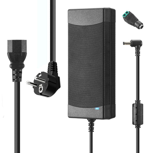 12V 10A barošanas adapteris, AC 100-240V uz DC 12V 10A 120W sprieguma pārveidotājs, LED barošanas bloks ar 5,5 mm x 2,5/2,1 mm spraudni LED lentēm un CCTV kamerām