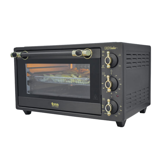 TM Electron EASYBAKE TMPHO020RAN Minibakugāze retro dizainā ar eļļas brīvu frīzēšanas funkciju, 20 litri, temperatūra regulējama no 80 °C līdz 250 °C, 5 funkcijas, ieskaitot 4 piederumus.