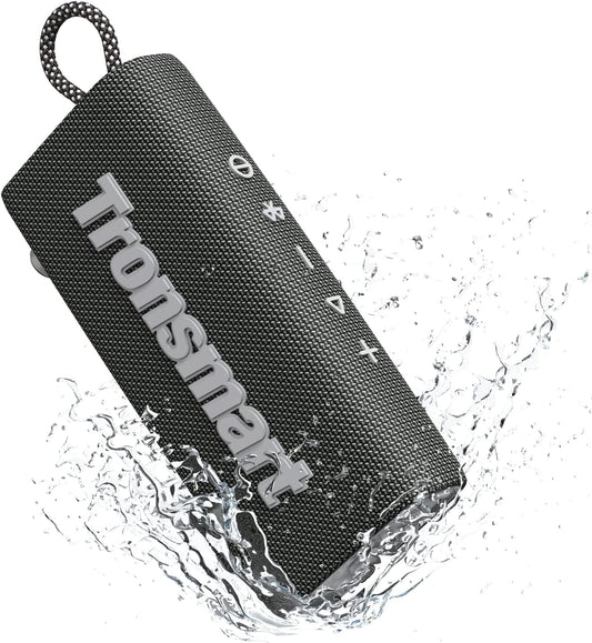 Tronsmart Trip Portatīvais Bluetooth skaļrunis, bezvadu ūdensizturīgs skaļrunis ar 10 W jaudu, Bluetooth 5.3, IPX7 ūdensizturīgs, 20 stundu atskaņošanas laiks, iebūvēts mikrofons (melns)