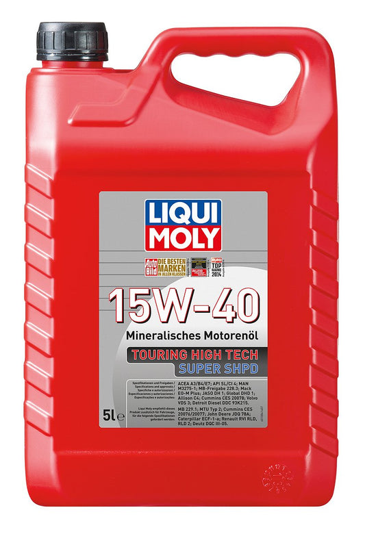 LIQUI MOLY Touring High Tech Super SHPD 15W-40 | 5 L | minerāla motorolie | Art.-Nr.: 1084