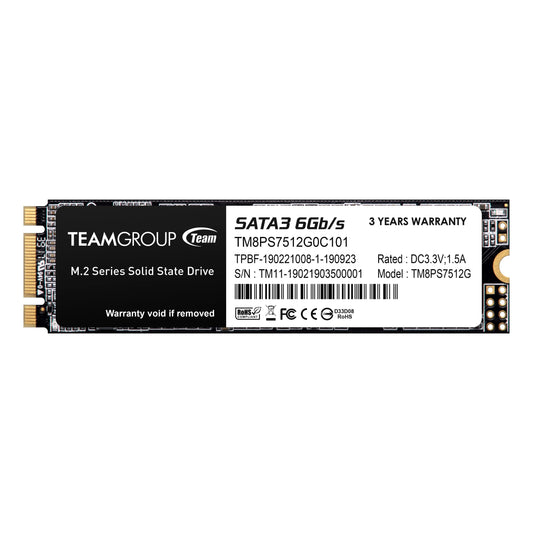 Team Group MS30 SSD - 512 GB storage, SATA 6 GB/s interface, high-speed performance for enhanced computing.