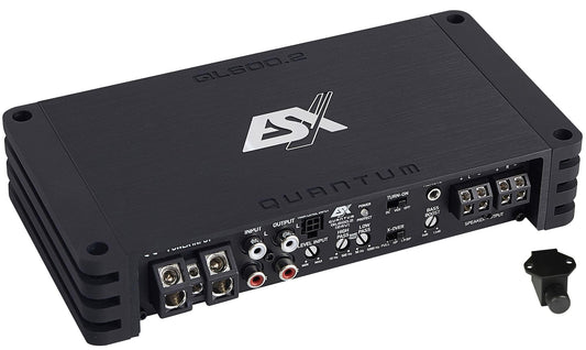 ESX QL600.2-24V 24V kravas automašīnām u. c., 2 kanālu pastiprinātājs, tiltojams, 24 Volt Class D digitāls