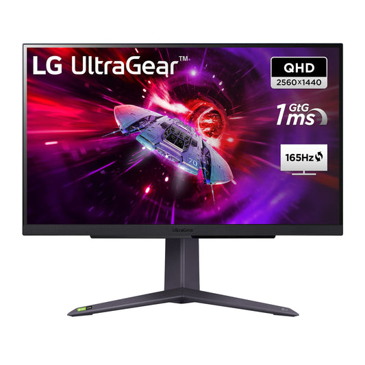 LG 27GS75QX-B.AEU UltraGear™ QHD Gaming Monitor - 27", 2560x1440, 1ms GtG, 180Hz, HDR10, NVIDIA G-Sync, AMD FreeSync, Black