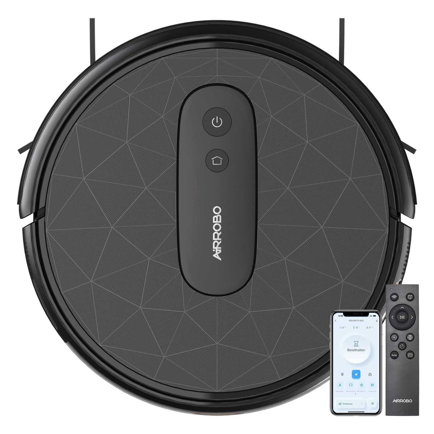 AIRROBO P20 - 2800Pa sūkšanas jauda, pašuzlādējošs, Wi-Fi, 120 min darbības laiks, piemērots paklājiem un cietām grīdām.