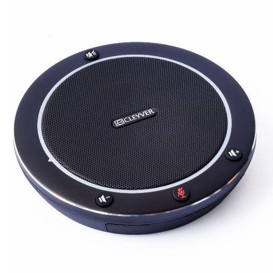 Cleyver Speaker Chat USB, melns, skaļrunis, konferences, vadu, USB-A, 3,5 mm ligzda, 2 mikrofoni 360°, traucējošo trokšņu nomākšana, atbalss pārtraukšana, saderīgs ar visām.