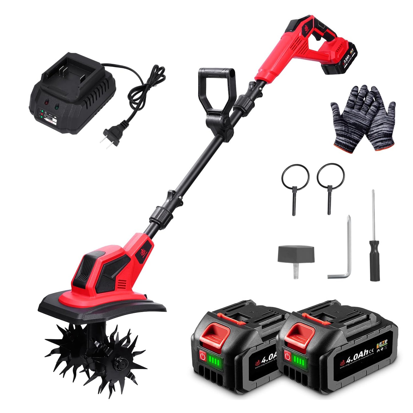 Akumulatora augsnes frēze Catolsss, saderīga ar Makita 18V akumulatoru, 500W bezsuku motors, 6500 apgr./min, 20 cm darba platums, 16 cm darba dziļums