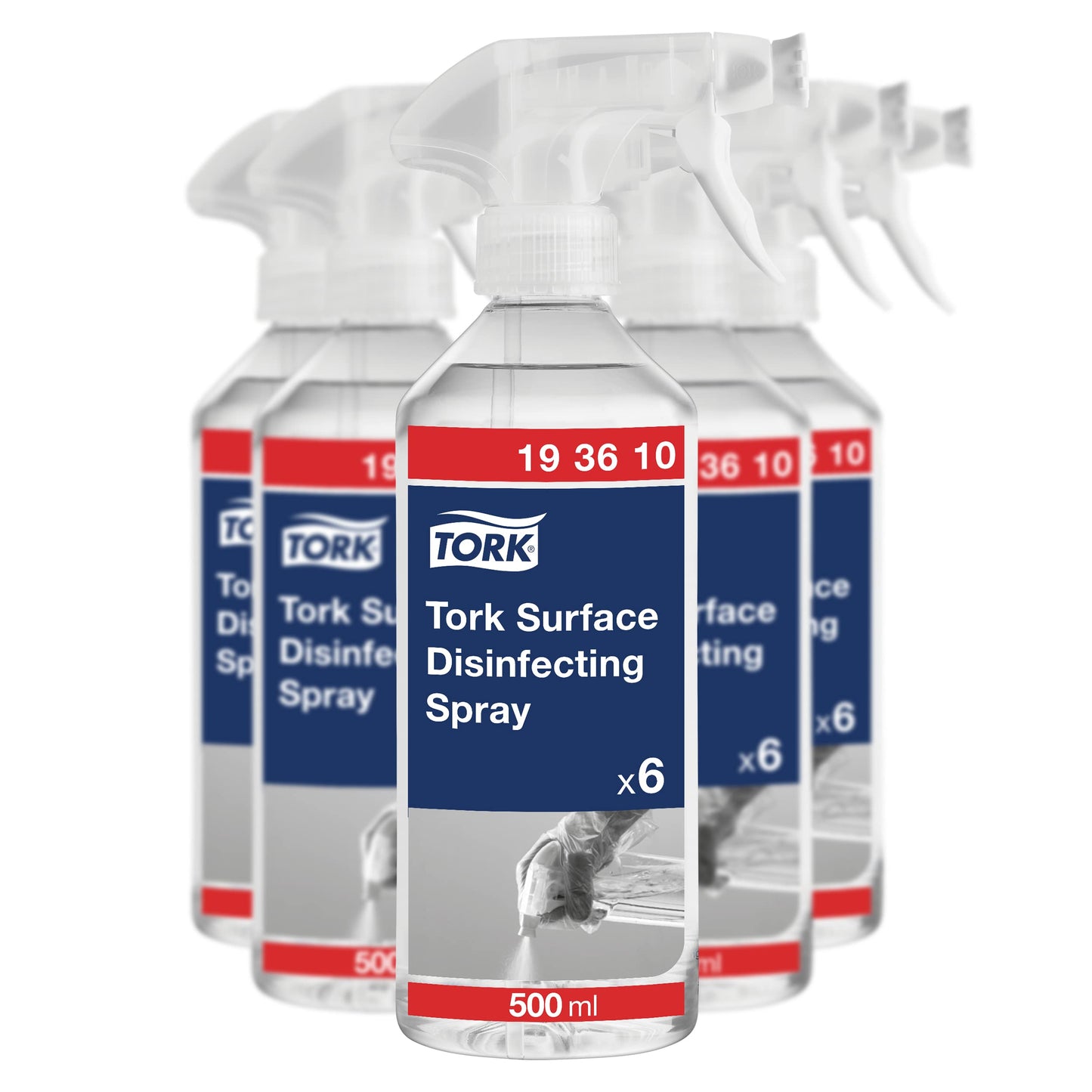 Virsmu dezinfekcijas aerosols Tork W10, bioloģiski noārdāma formula, 6 × 500 ml pudeles, 193610