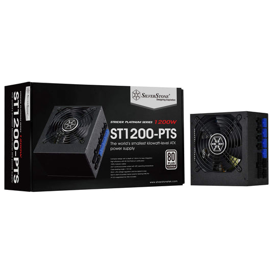 Silverstone Sst-ST1200-PTS 1200W power supply - black, 8x PCIe connectors, efficient cable management