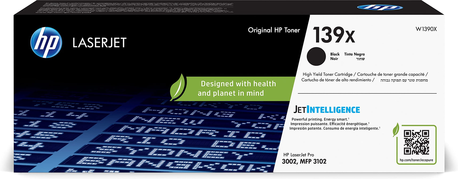 HP 139X Toneris - oriģinālais melns, saderīgs ar LaserJet Pro 3001-3008 un MFP 3101-3108 sērijām.