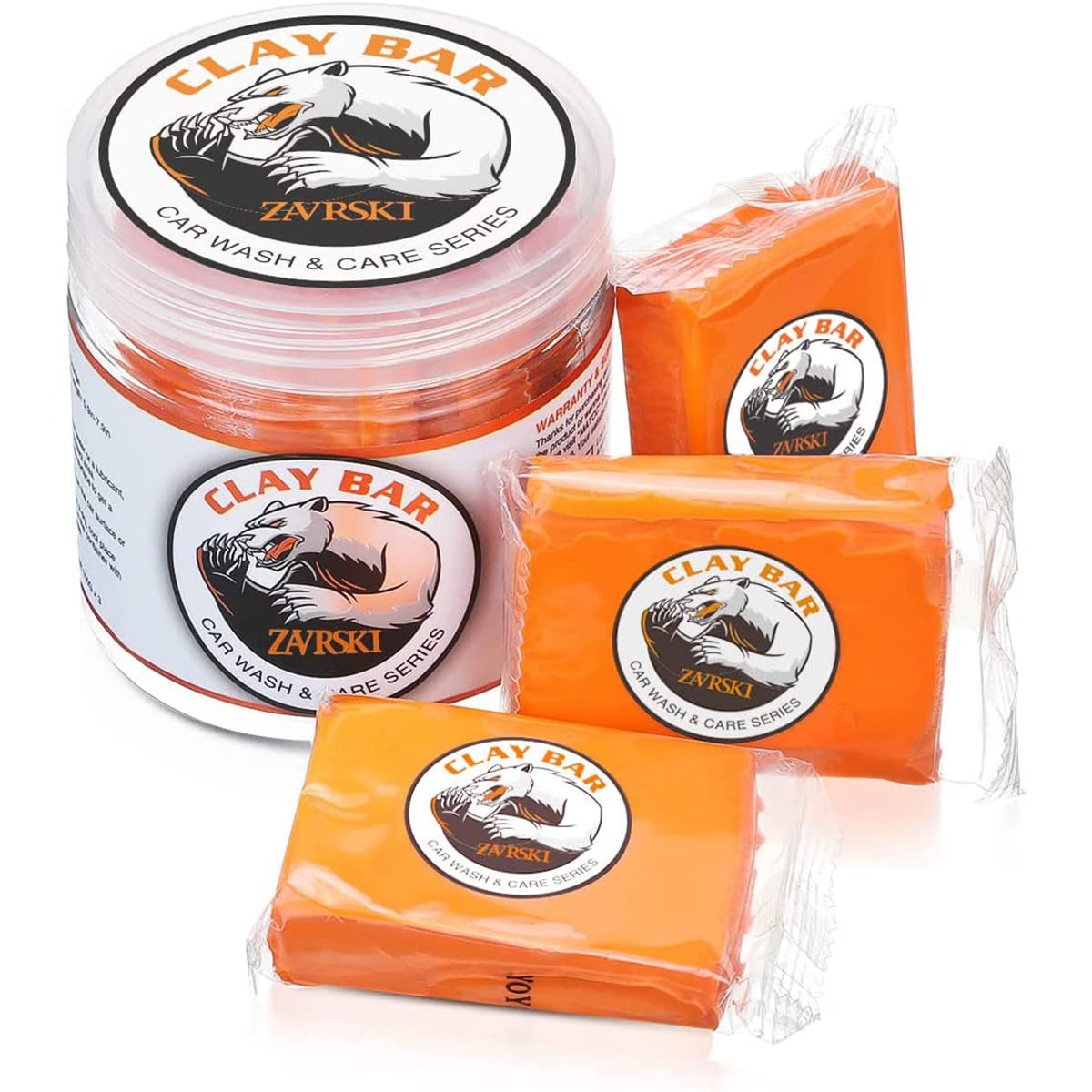 Auto māla masa Zavrski Reinigungsknete Car Clay Bar 3PCS 100g lakas tīrīšanai un disku kopšanai