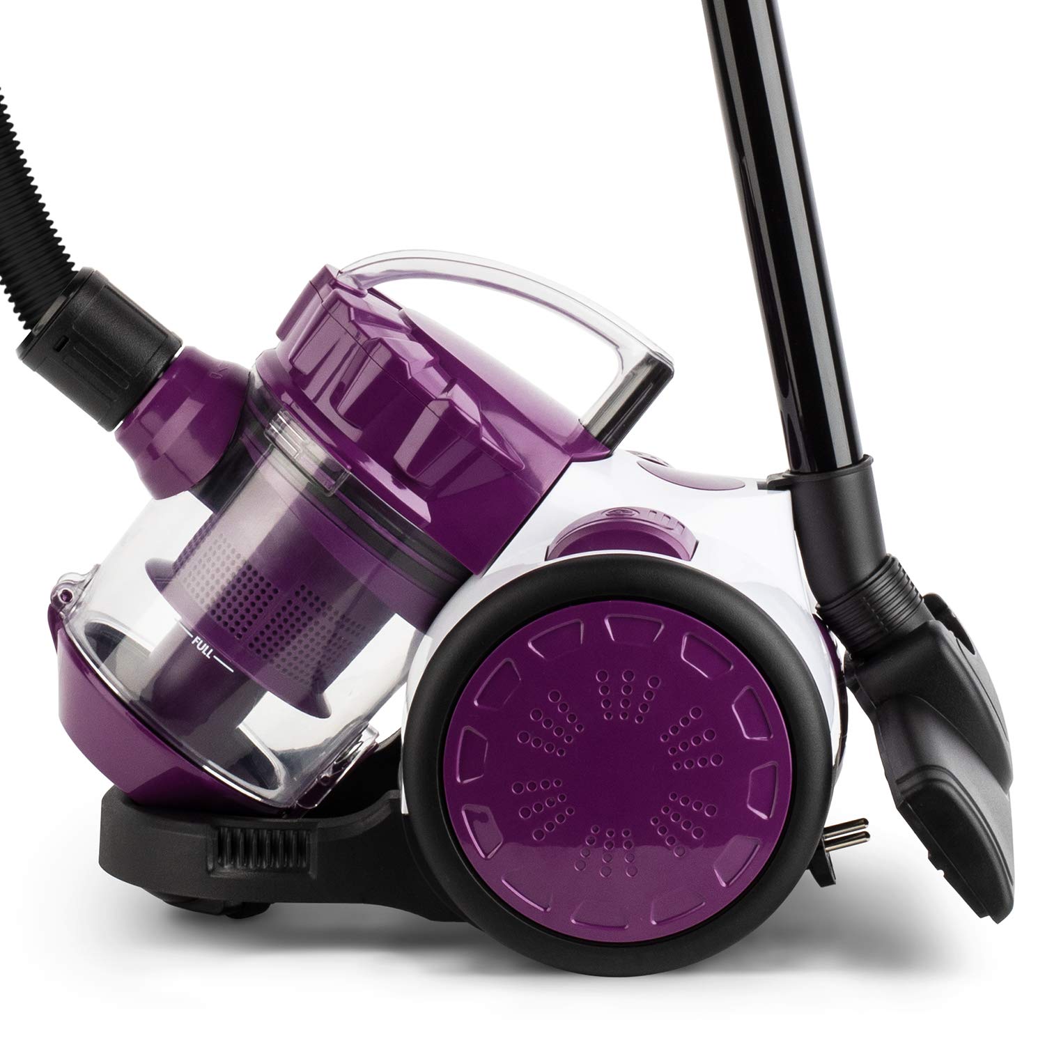 WINKEL WS10 bezmaisu putekļsūcējs - 1,5 L tvertne, 1000 W jauda, violets, efektīva putekļu savākšana.