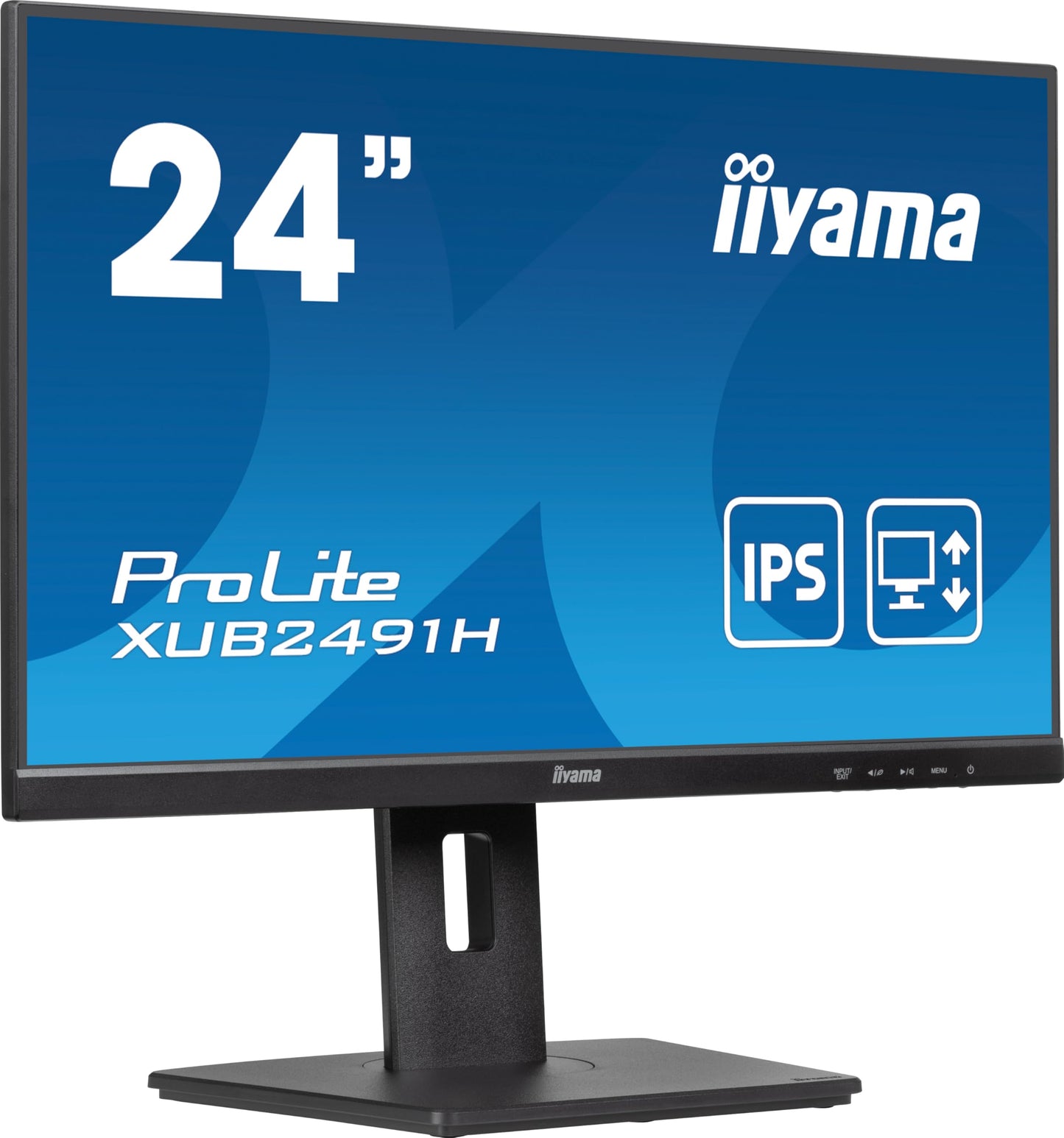 iiyama Prolite XUB2491H-B1 - 23.8" Full HD IPS Monitor, 100Hz, HDMI, DP, Adaptive Sync, Height Adjustable, Pivot, Black