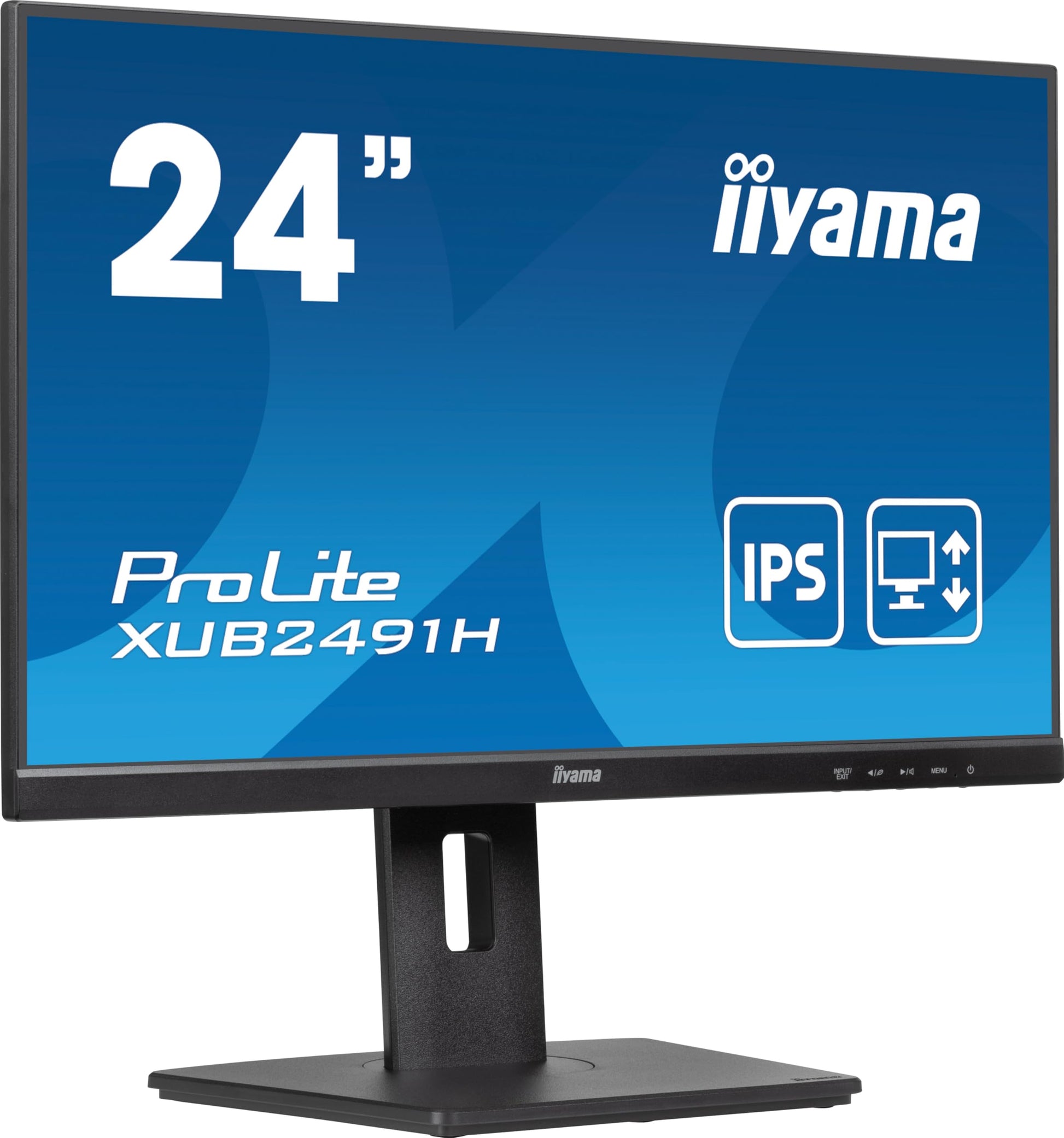 iiyama Prolite XUB2491H-B1 - 23.8" Full HD IPS Monitor, 100Hz, HDMI, DP, Adaptive Sync, Height Adjustable, Pivot, Black