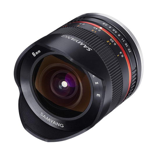 Samyang 8/2,8 Fisheye II APS-C Sony E manuālais fokusa fotoobjektīvs, super plati leņķa objektīvs, Sony A7C II A7C R