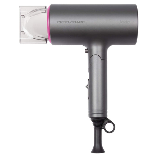 ProfiCare® matu žāvētājs salokāms | 1600W | kompakts matu žāvētājs ceļojumiem | jonizācijas funkcija spīdīgiem matiem | ceļojumu matu žāvētājs | 3 līmeņi | mīksta pieskāriena korpuss | mazs ceļojumu matu žāvētājs | PC - HT 3073 rozā