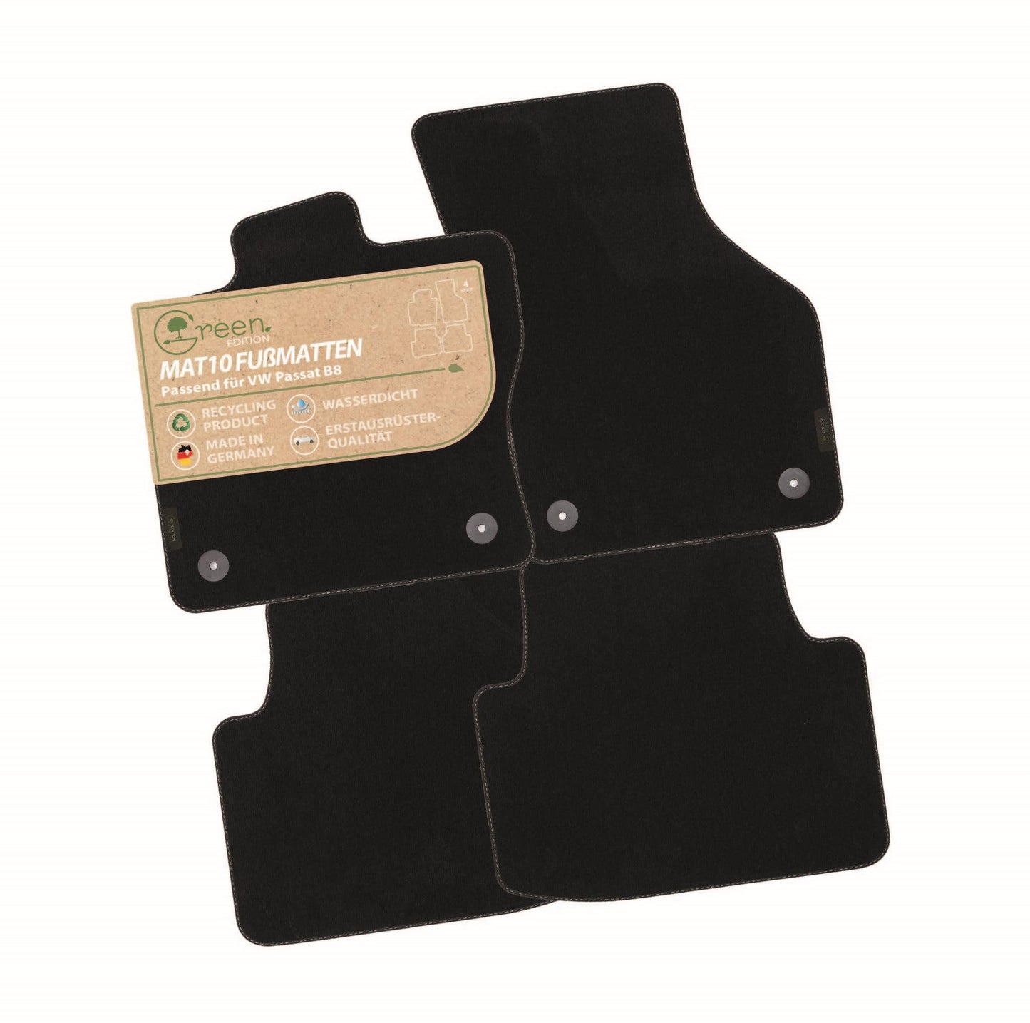 Paklājiņi Peugeot 107 no 2007. līdz 2014. gadam, precīzi pielāgoti, neslīdoši, papēža aizsargi no pastiprināta gumijas, stiprinājuma poga