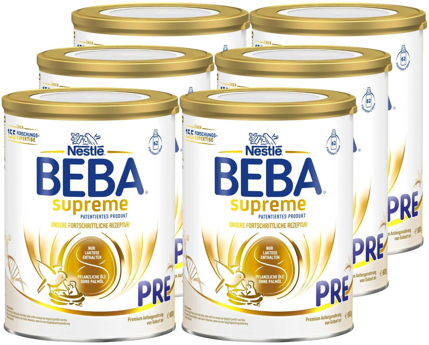 Zīdaiņu piena maisījums BEBA SUPREME PRE – sākuma barošana no dzimšanas – piena pulveris zīdaiņiem (6x800g)