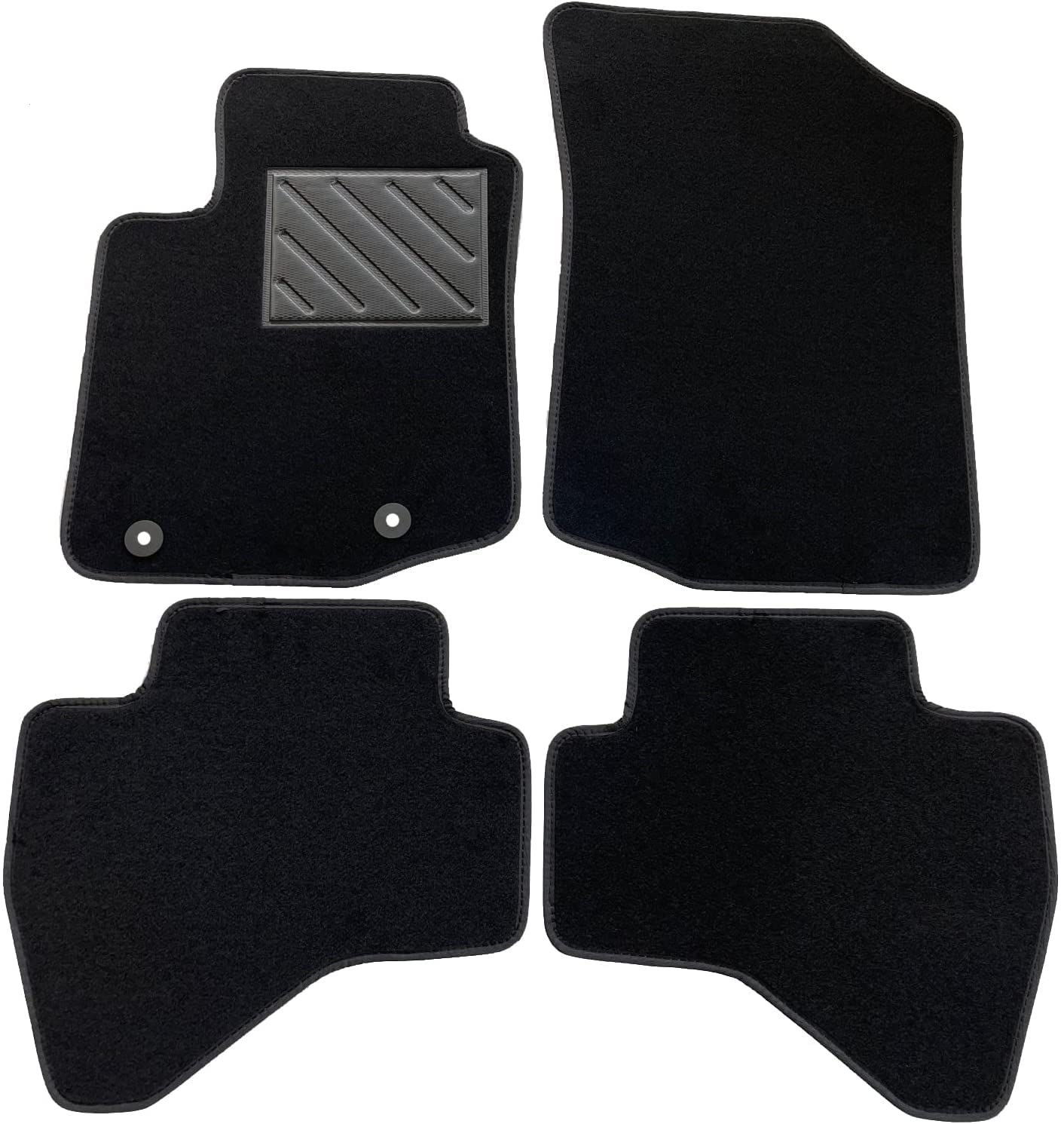 MDM SP-7413 paklāji Velūrs automašīnu paklājs piemērots Dacia Duster 2WD 4WD 2015>2017, melns