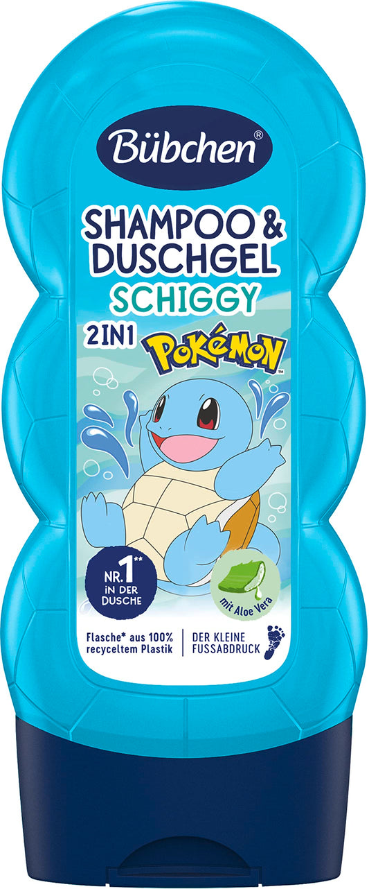 Bübchen šampūns un dušas želeja bērniem, Pokémon Schiggy izdevums, 230 ml