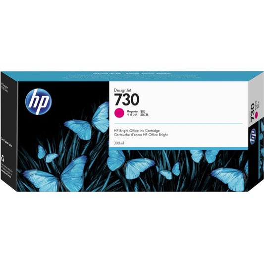HP 730 (P2V69A) oriģinālā tintes kasetne DesignJet - magenta, augstas kvalitātes, ilgmūžīga, piemērota profesionālai drukāšanai.