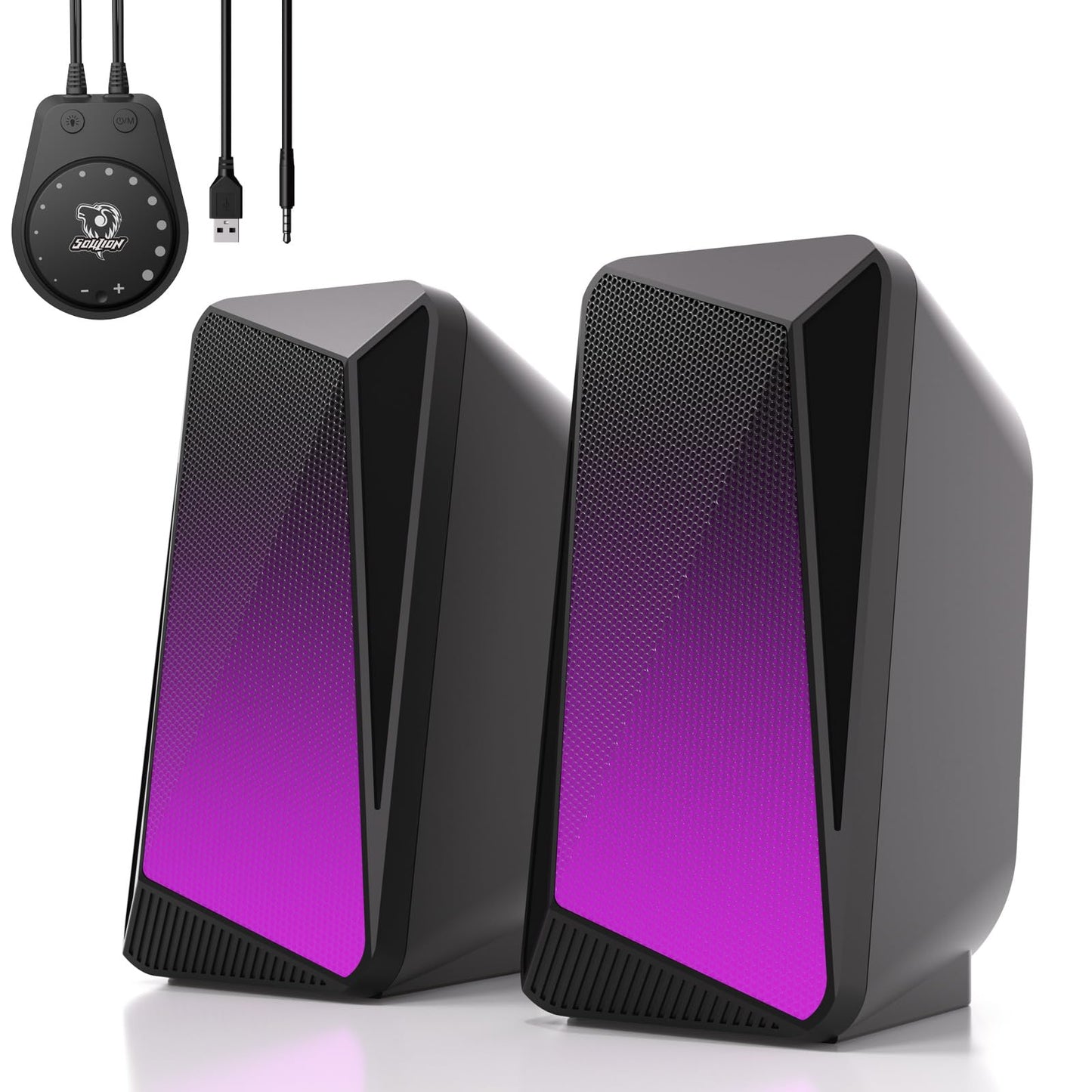Datora skaļruņi SOULION C30 ar Bluetooth monitoram, klēpjdatoram, spēlēm un galddatoram