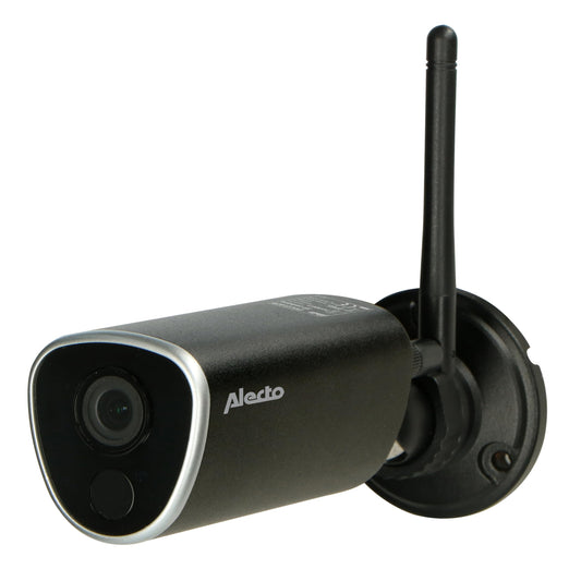 Alecto DVC216IP WLAN IP kamera - pagriežama uzraudzības kamera ārā - IP66 ūdensizturīga - IR nakts redzamība - kustību sensors - Micro-SD - LAN - melna