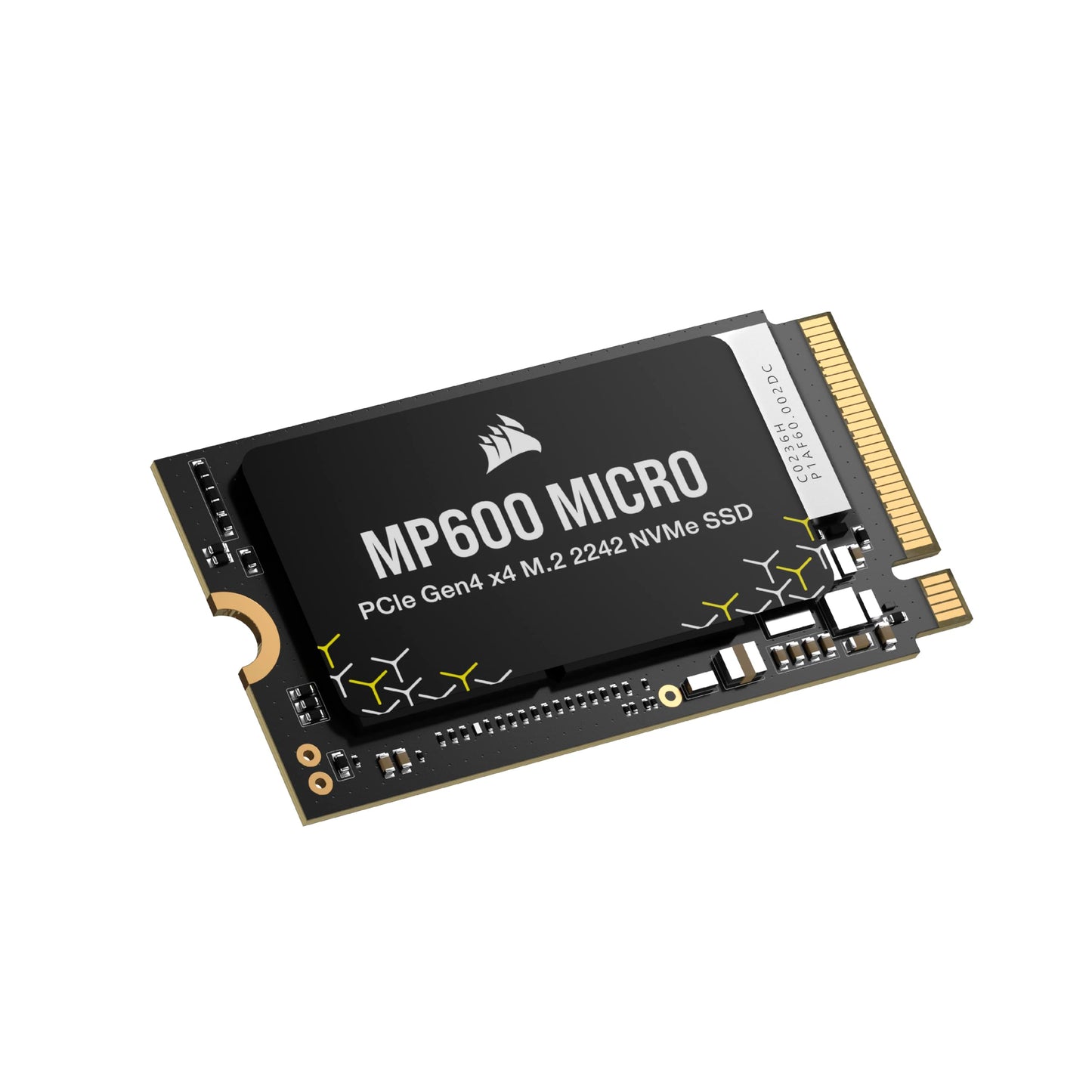 Corsair MP600 Micro 2TB SSD - 7000MB/s read speed, 3D TLC NAND, M.2 2242, compatible with Lenovo Legion Go, black