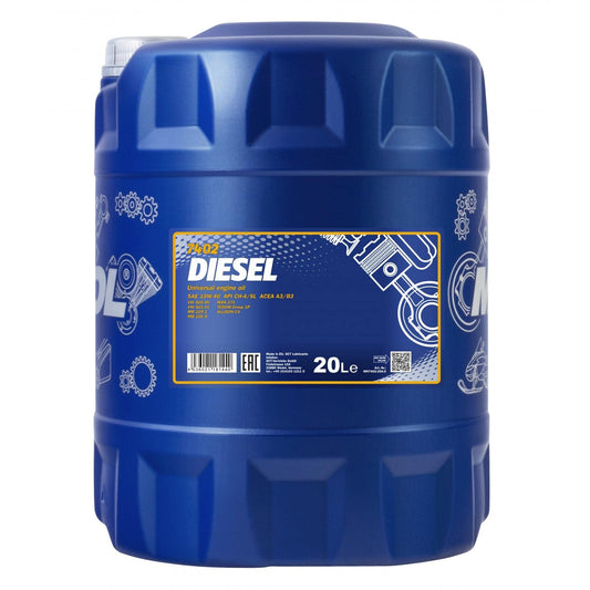 MANNOL Diesel 15W40 CG-4 20L dzinēja eļļu pudele