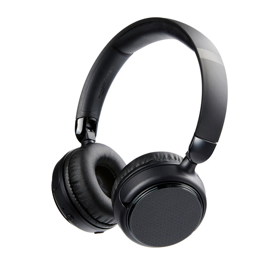 Amazon Basics Bezvadu Bluetooth austiņas - 35 stundu atskaņošanas laiks, melnas, ērti un stilīgi.