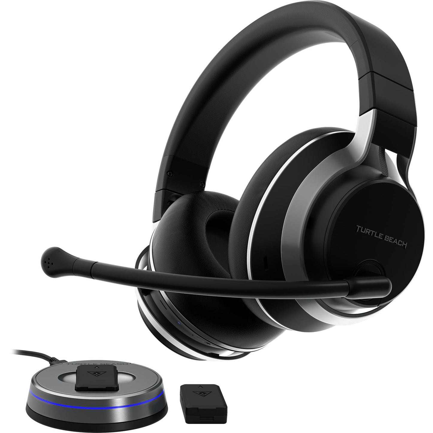 Gaminga austiņas Turtle Beach Stealth Pro Multiplatform bezvadu Bluetooth ar trokšņu slāpēšanu PS5, PS4, PC, mobilajām ierīcēm