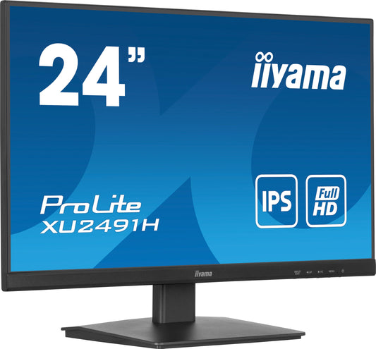 iiyama Prolite XU2491H-B1 - 23.8" Full HD IPS Monitor, 100Hz, HDMI, DP, Adaptive Sync, sleek black design
