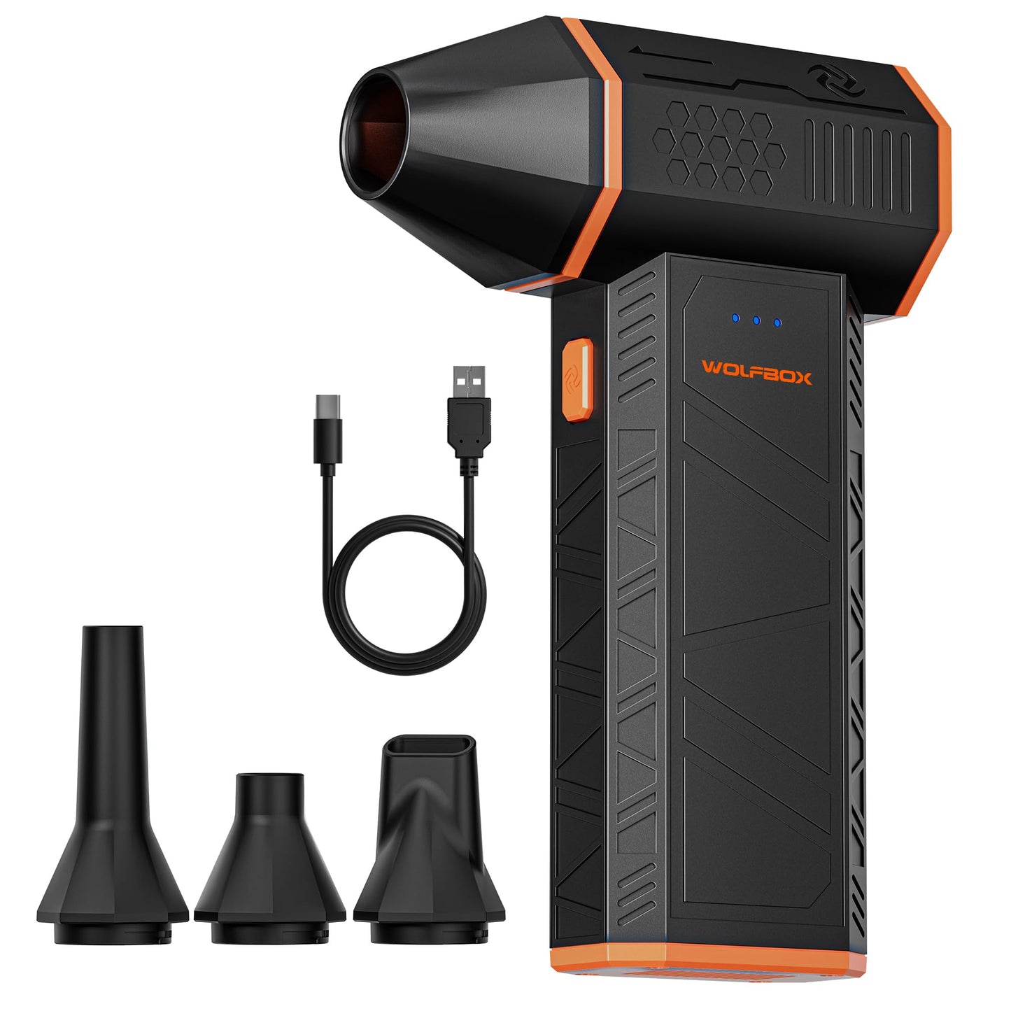 WOLFBOX MegaFlow 50 elektriskais gaisa pūtējs, 110000 RPM, bezvadu, 3 ātrumi